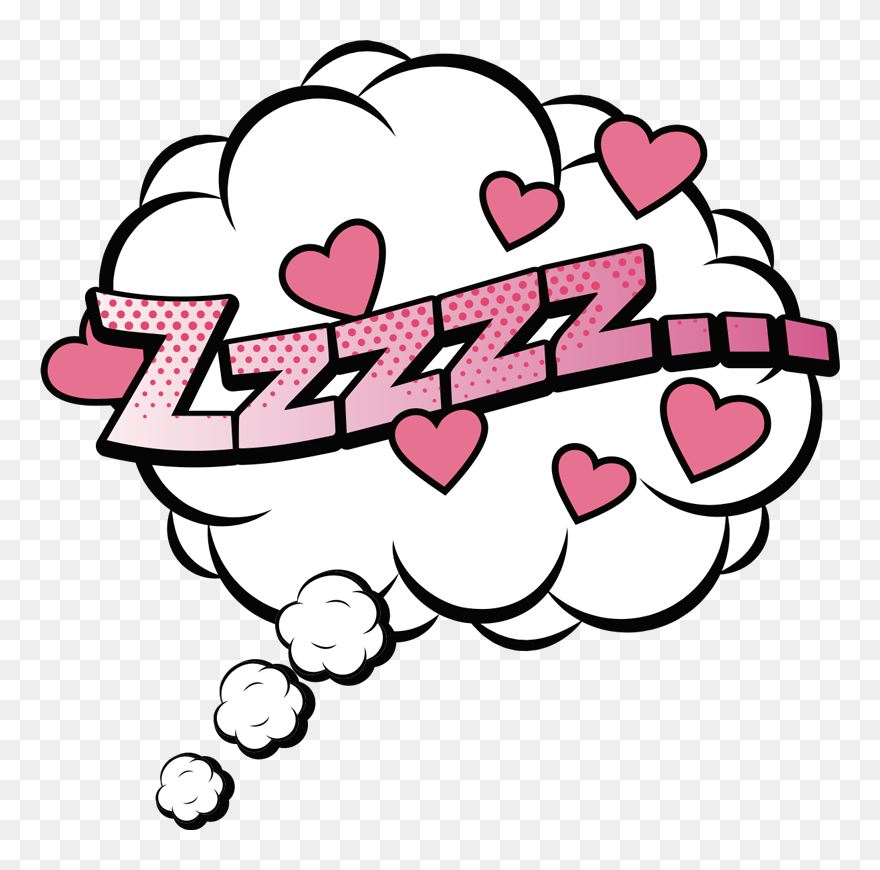 Sleep Thought Bubble Bedroom Sticker - Thought Bubble Sleep Clipart
