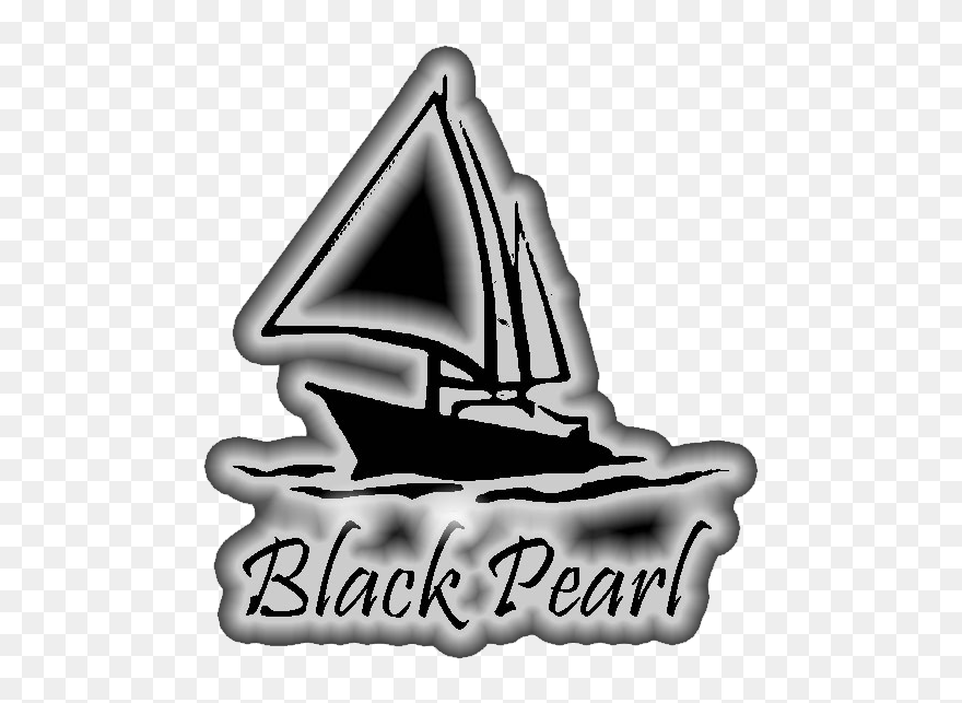 Black Pearl Sailboat - Illustration Clipart