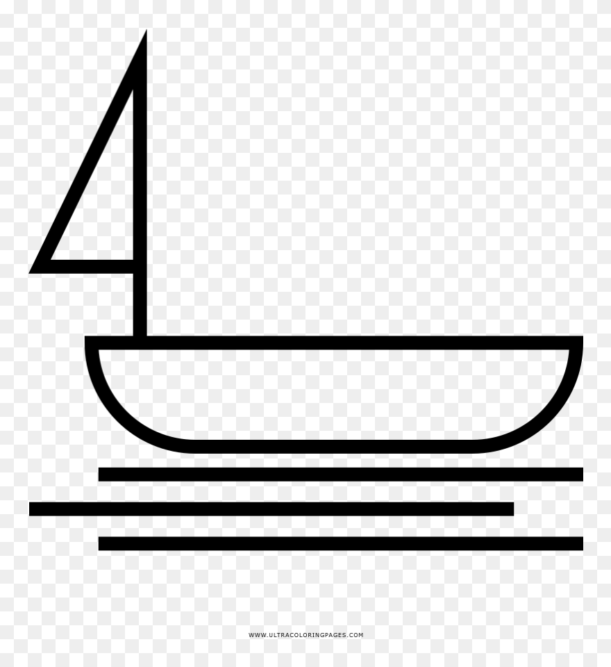 Sailboat Coloring Page - Sail Clipart