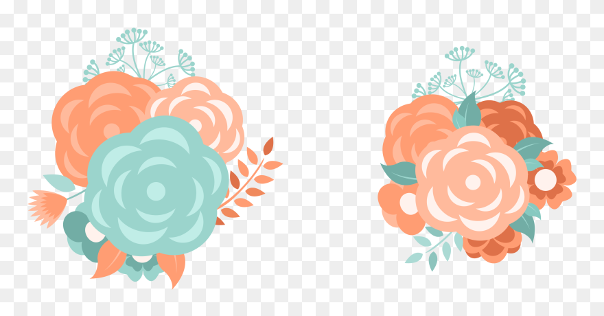 Transparent Wedding Flower Clip Art - Vector Peach Flower Png