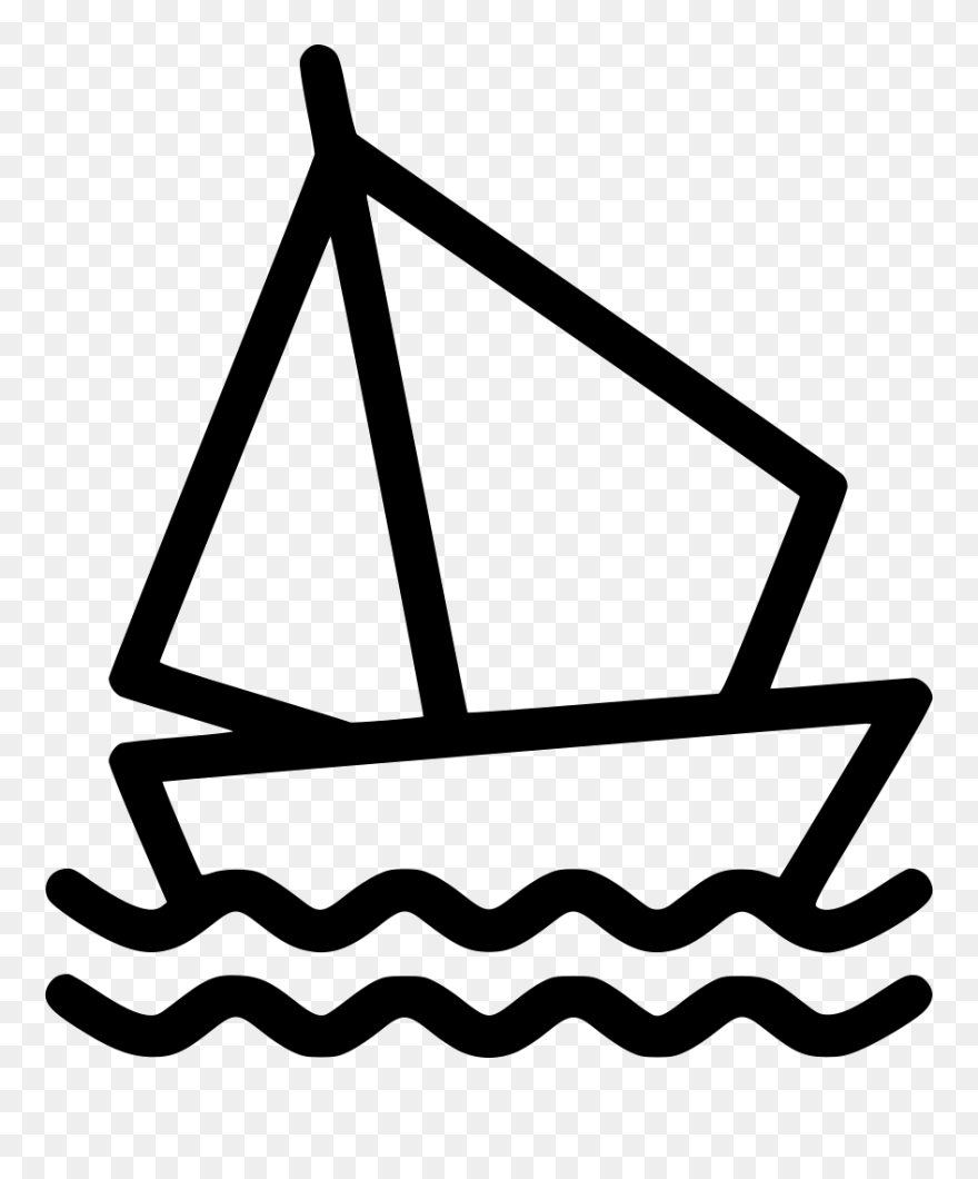 Yacht Boat Sail Sailing Water - Perahu Kertas Png Clipart