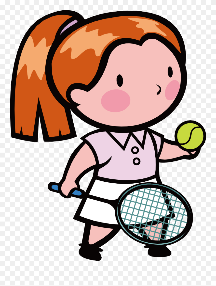 Clipart Child Tennis - Tennis Coloring Page - Png Download