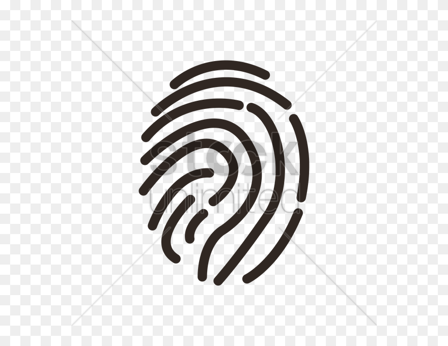Fingerprint Clipart Right Thumb - Illustration - Png Download