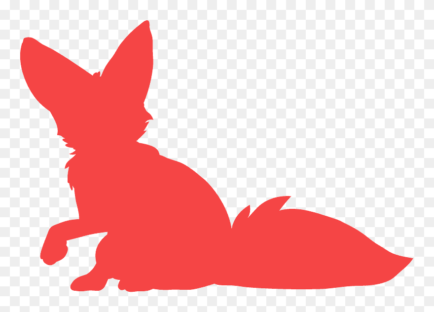 Transparent Fennec Fox Silhouette Clipart