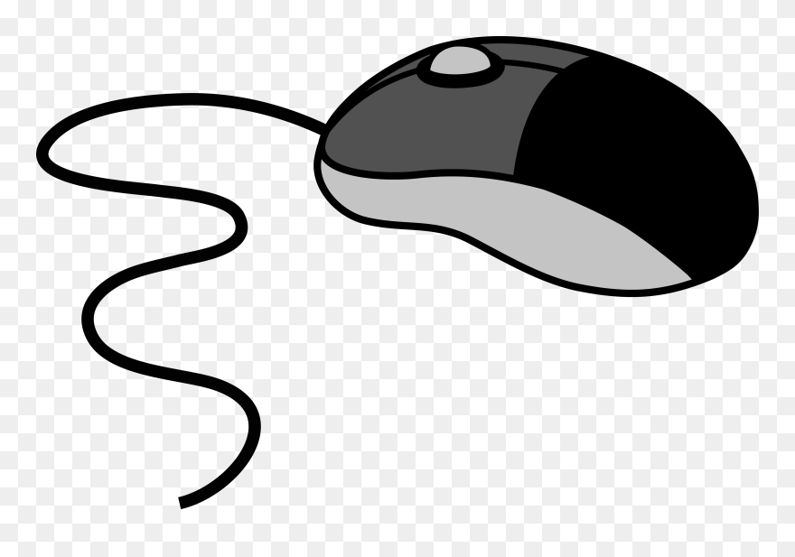 Gray Computer Mouse - Simple Computer Mouse Drawing Clipart