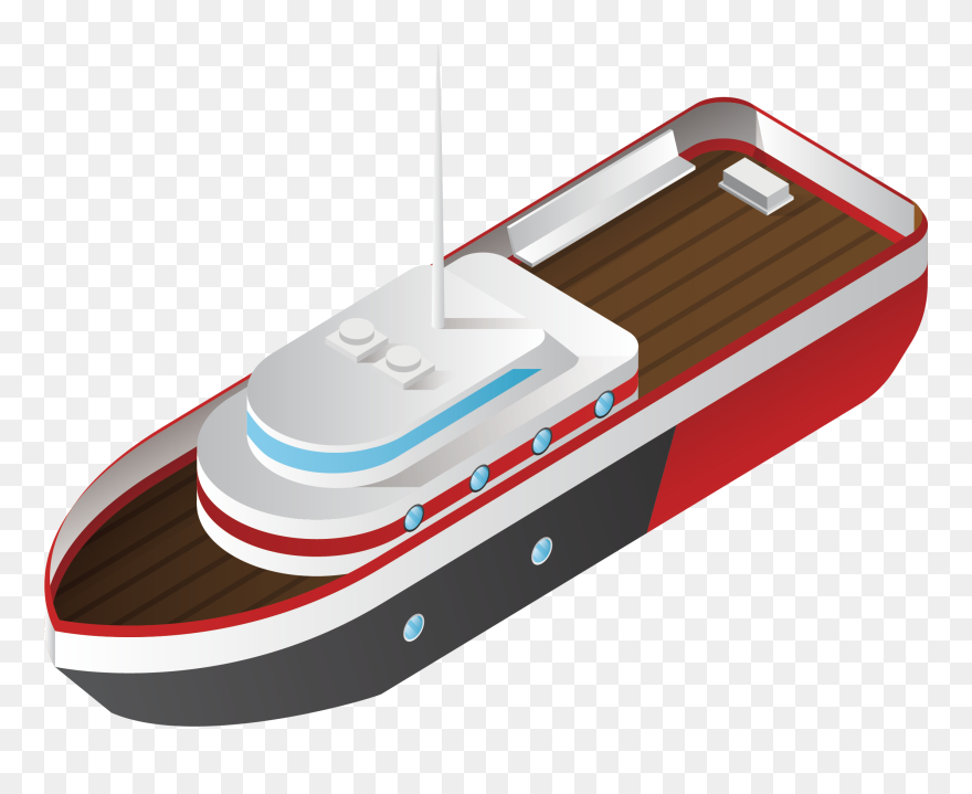 Yacht Clipart Boat Shoe - Isometric Drawing Of A Boat - Png Download