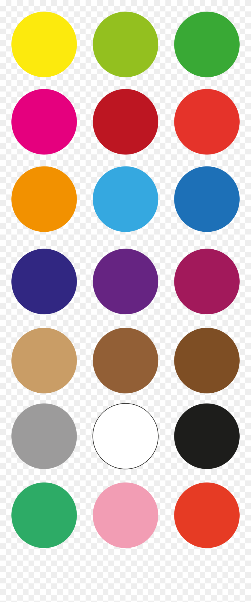 Transparent Artists Palette Clipart - Colour Palette Circle Png