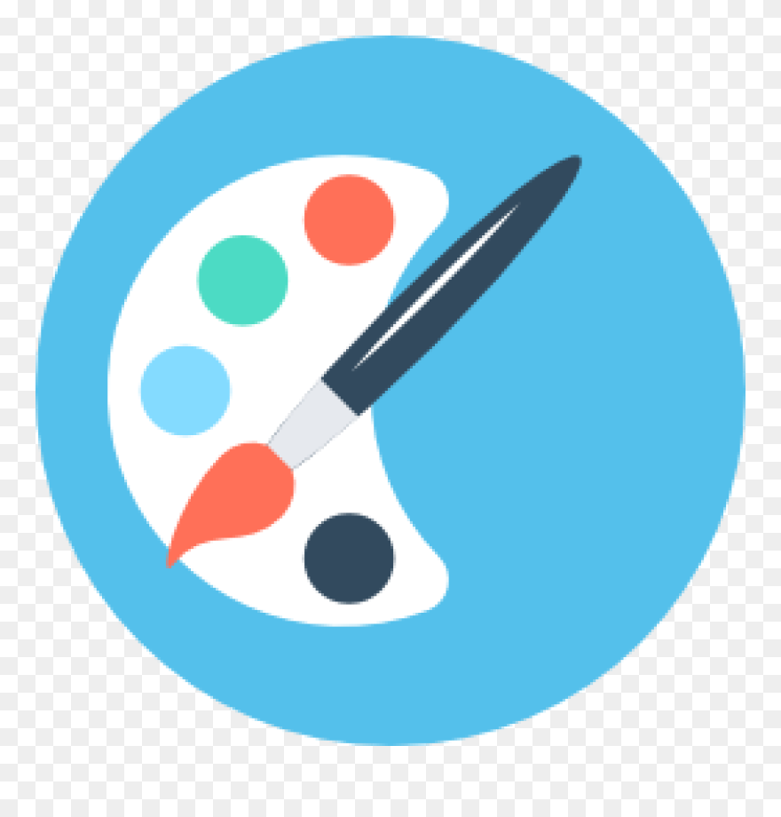 Paint Palette Icon Circular Png , Png Download - Paint Icon Circle Clipart