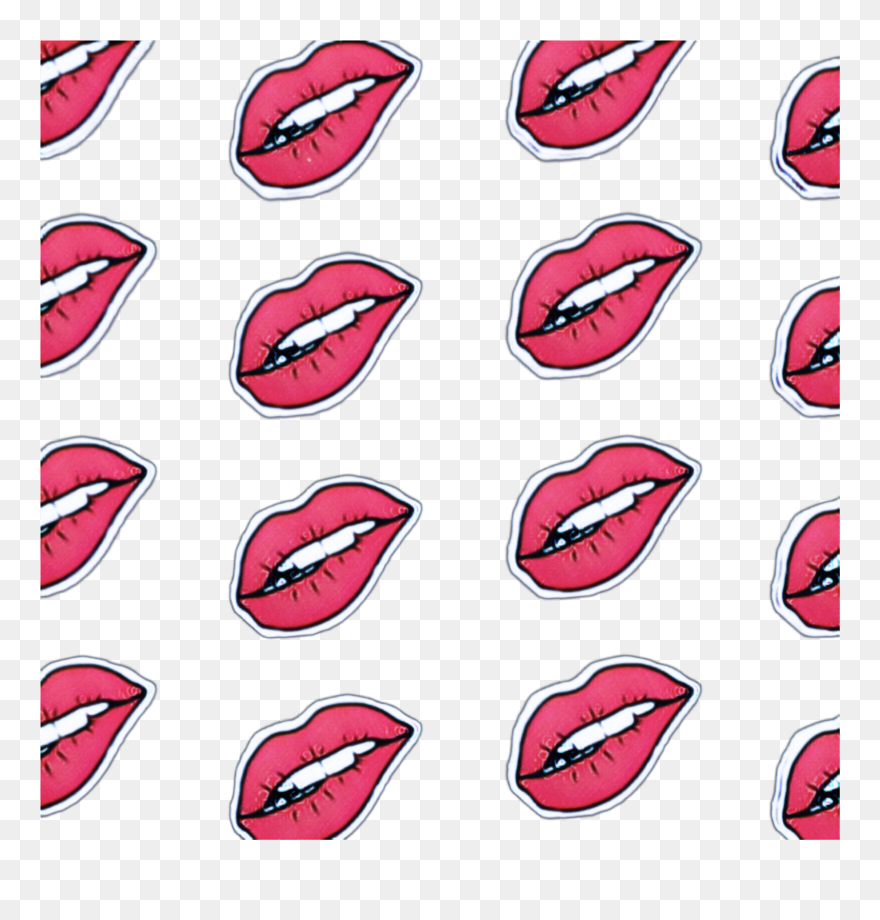 #pink #lips #background #lip #hotpink #hotpinklipbackground - Lips Background Clipart