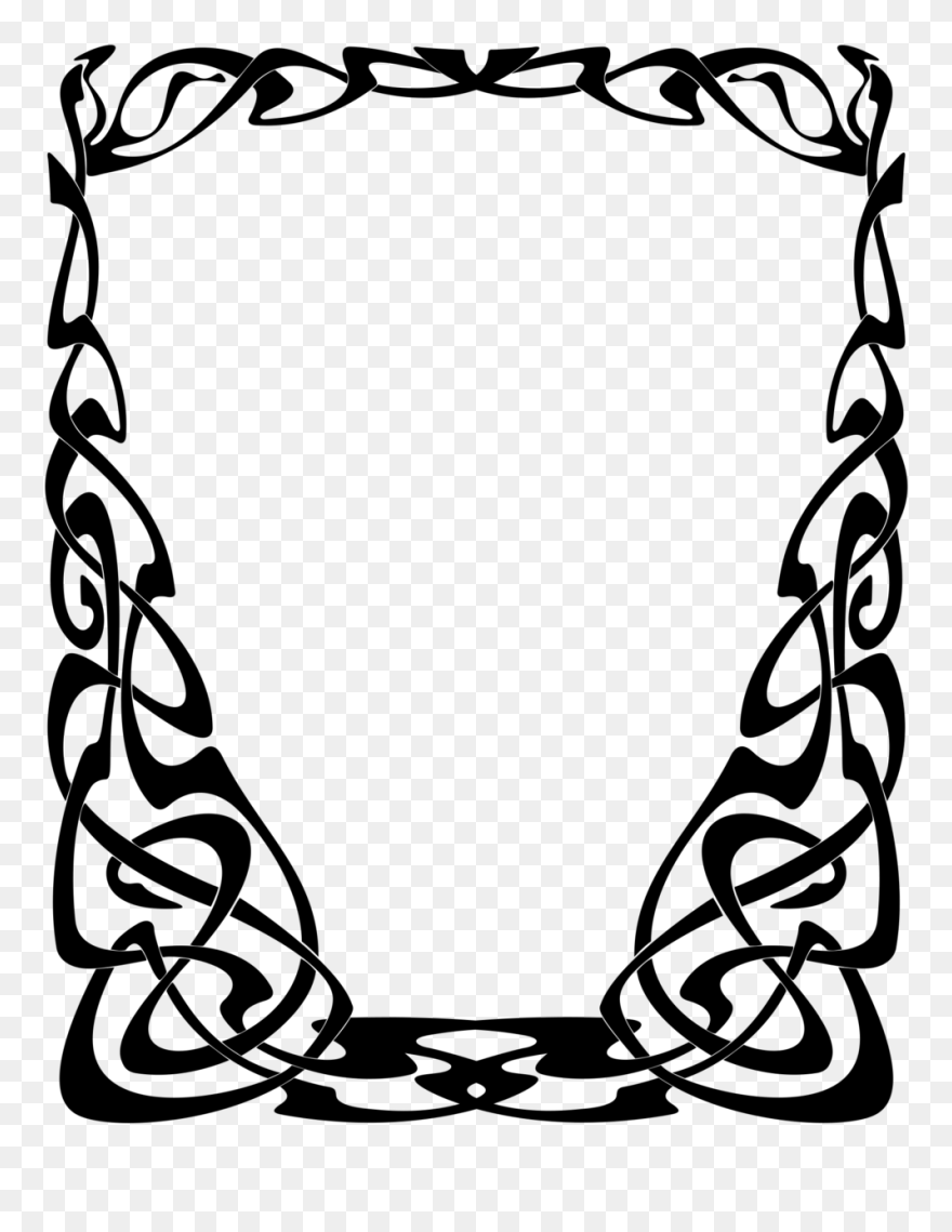 Frame Clipart Art Nouveau - Art Nouveau Vector Free Png Transparent Png