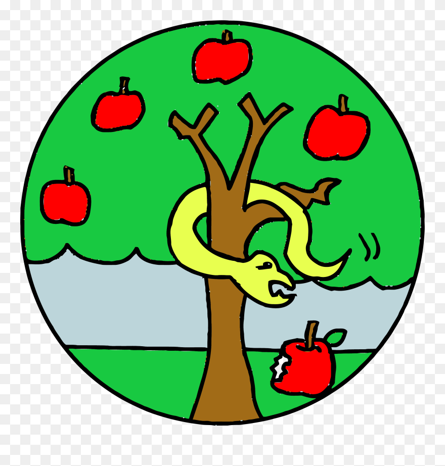 Apple Tree Png Png Download - Adam And Eve Clip Art Transparent Png