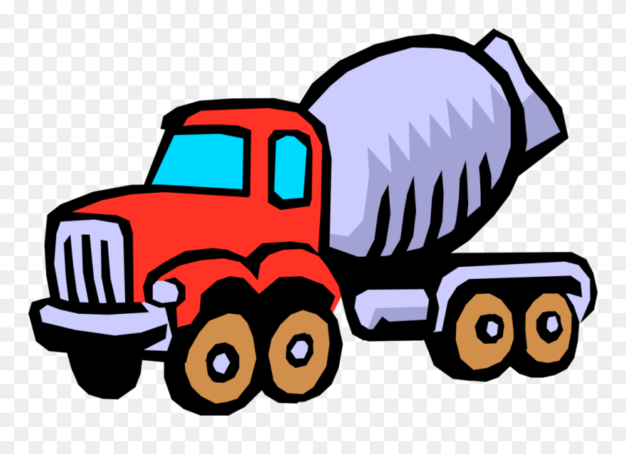 Transparent Dump Trucks Clipart - Cartoon Cement Truck - Png Download