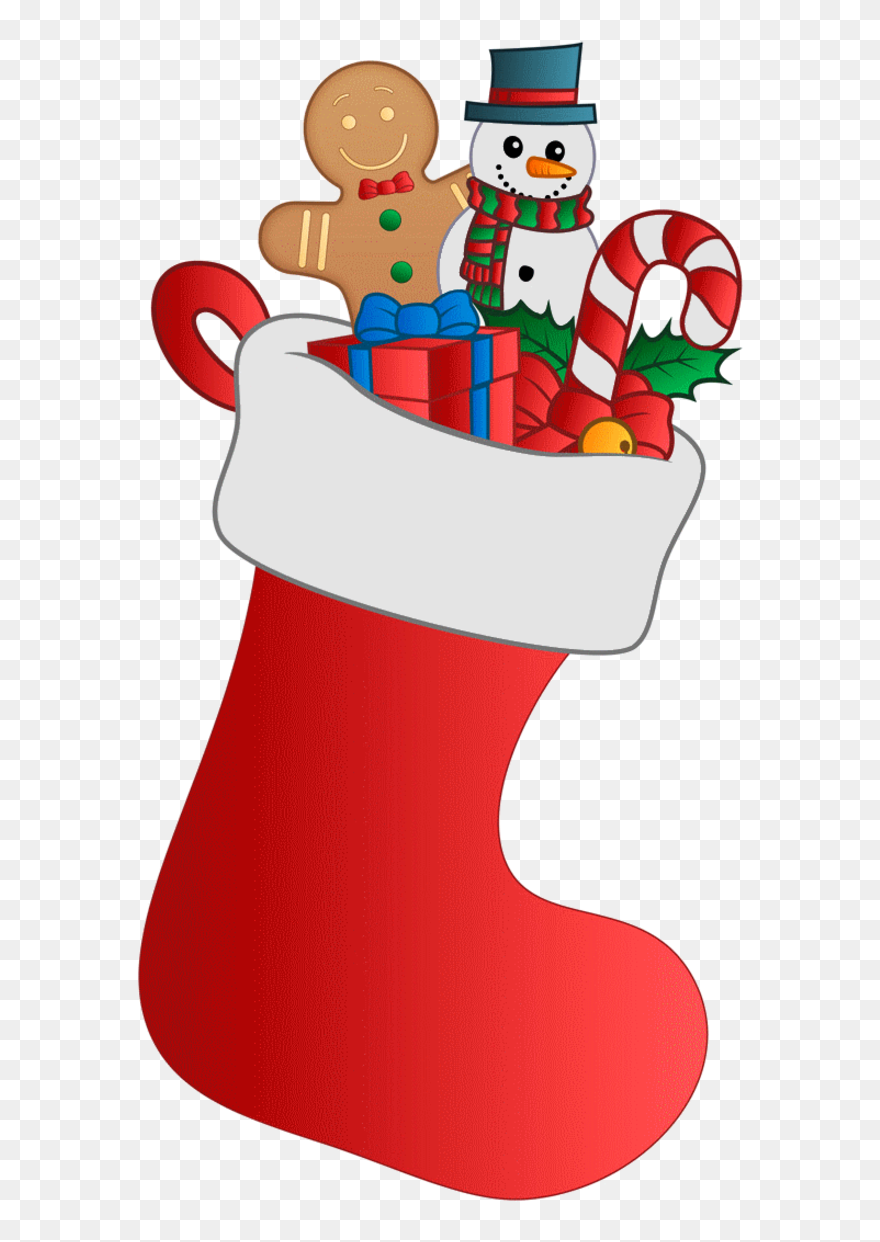 Christmas Stocking Clip Art 2 - Kids Christmas Stocking Clipart - Png Download