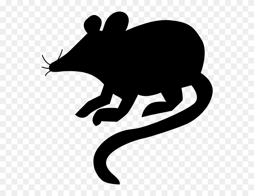 Transparent Rat Clipart Png - Silueta De Un Raton