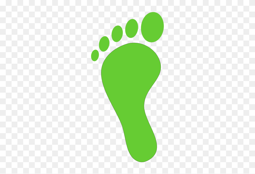 Footprint - Clipart - Green Footsteps - Png Download