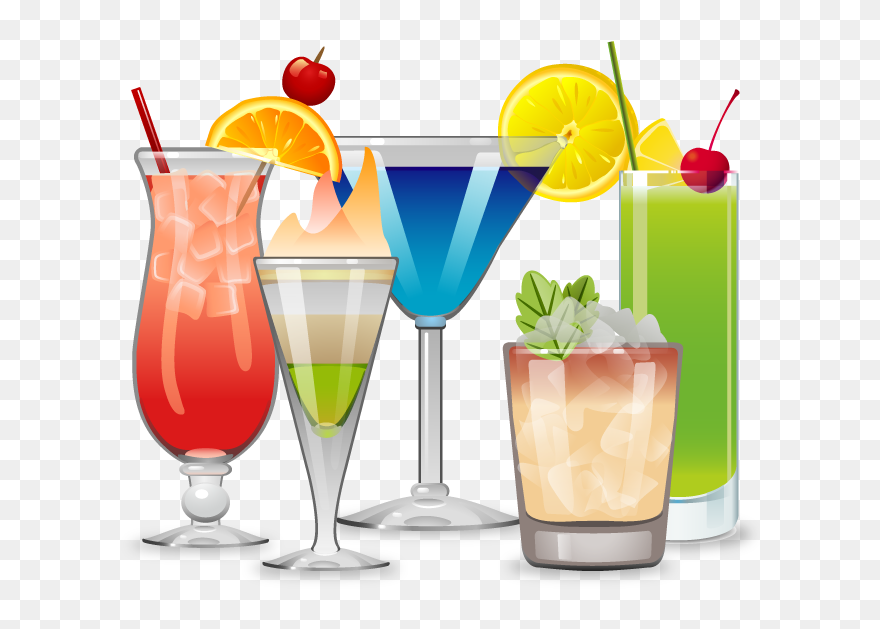 Cocktail Clipart Rum Punch, Cocktail Rum Punch Transparent - Cocktail Clipart - Png Download