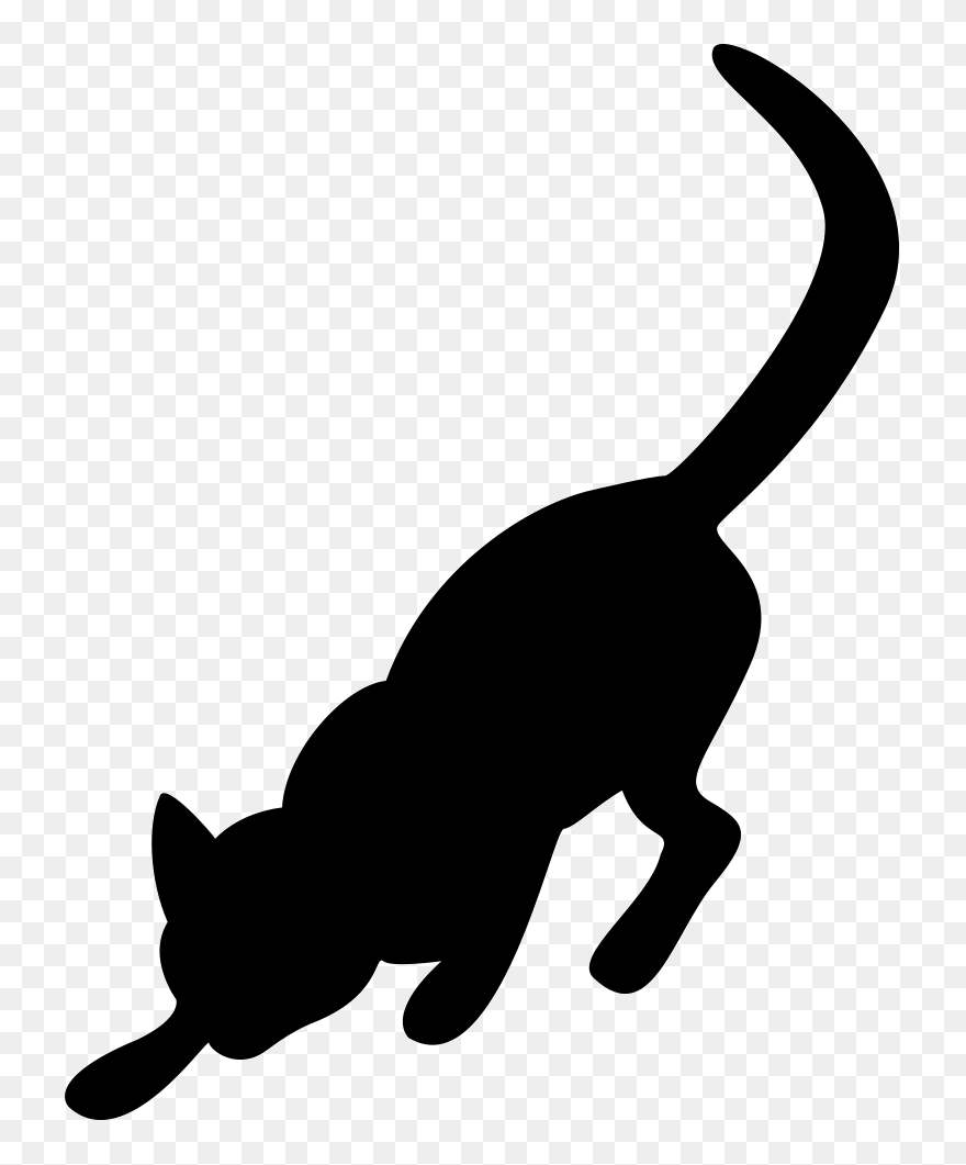 Cat Halloween Clip Art - Black Cat Icon Png Transparent Png