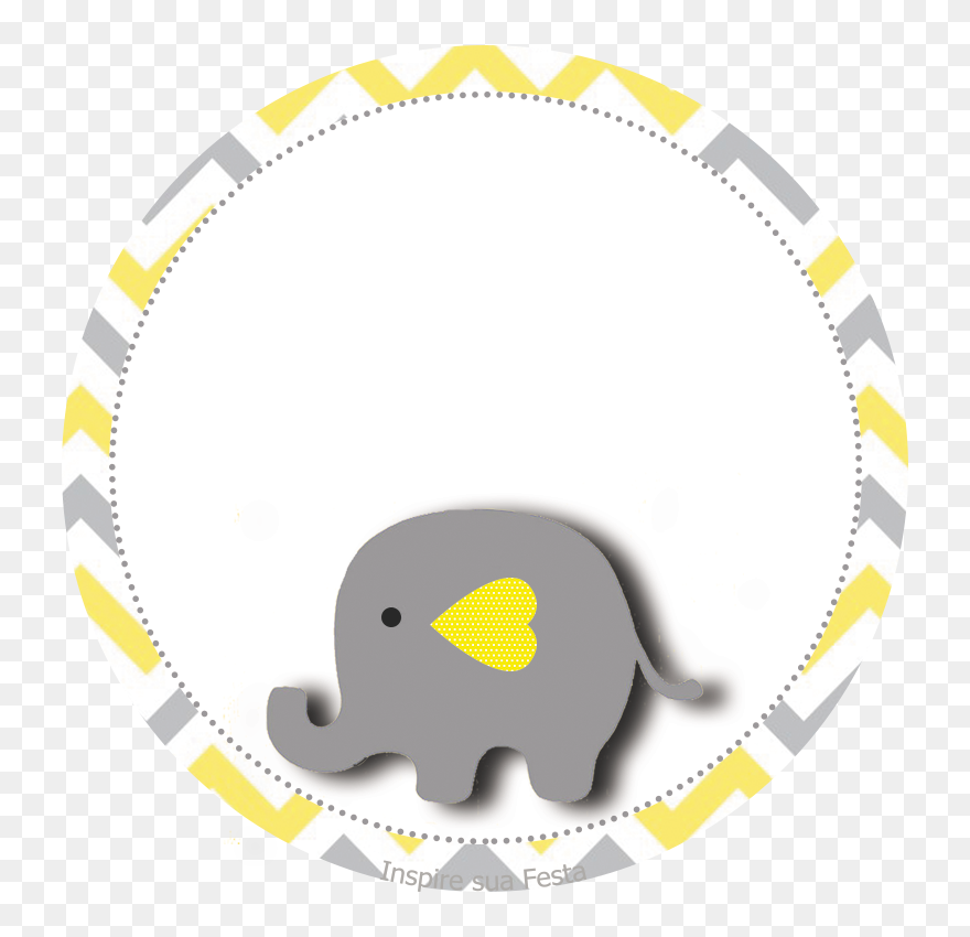 Baby Shower Yellow Elephant Grey Party - Yellow And Gray Baby Shower Background Clipart