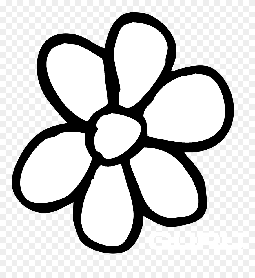 Guru Logo Black And White - Flower Guru Logo Clipart