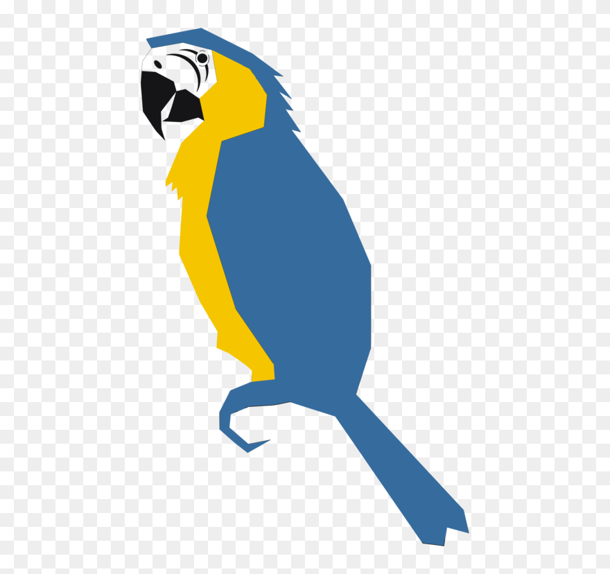 Perching Bird,macaw,parrot - Blue Parrot Clipart - Png Download