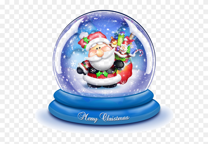 Christmas Snow Globe Clipart At Getdrawings - Santa Snow Globe Clipart - Png Download