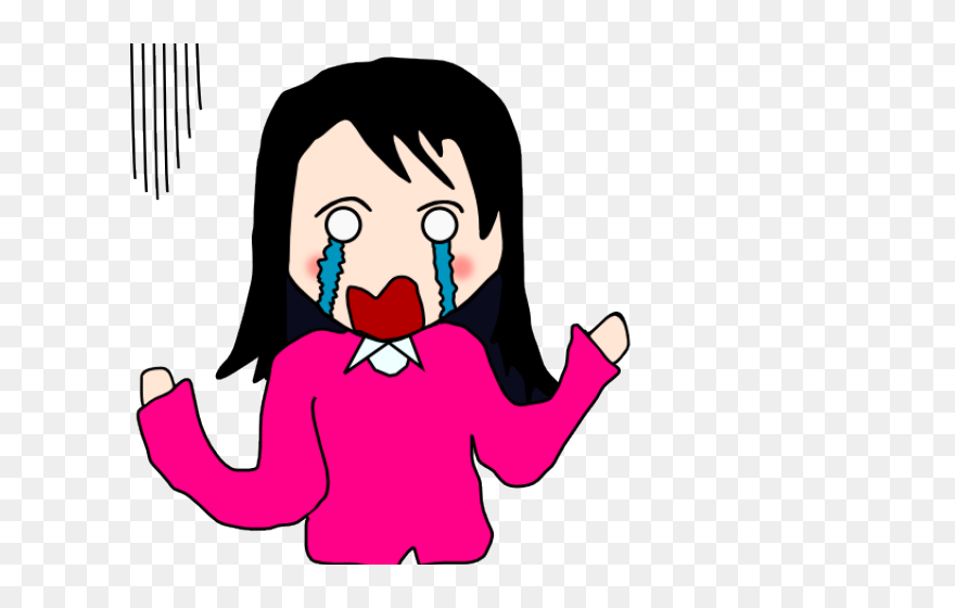 Transparent Girl Crying Png - Clipart Of Crying Girl