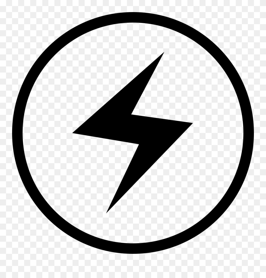 Transparent Lightning Clipart - Circle - Png Download