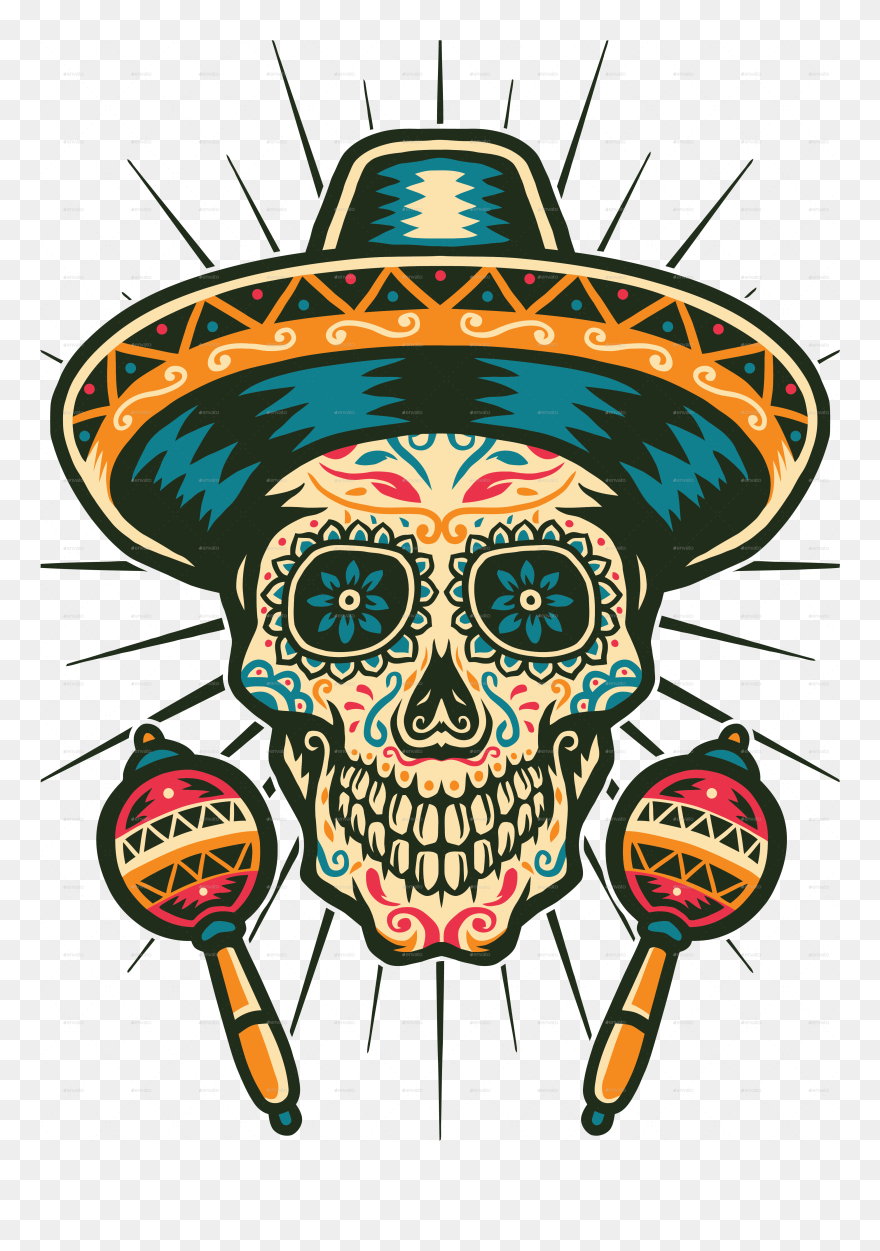 Mexican Sugar Skull Clipart