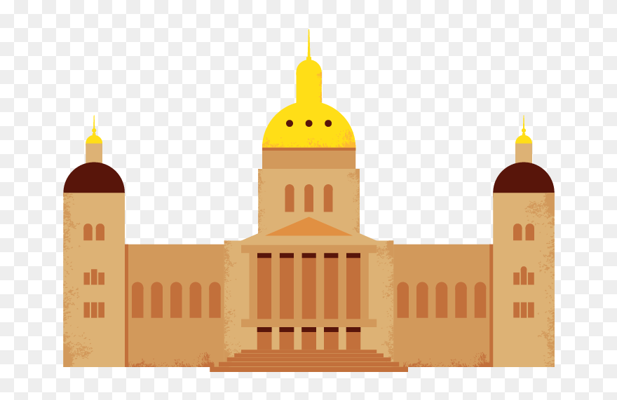 Des Moines Capital Illustration - Iowa State Capitol Clipart - Png Download