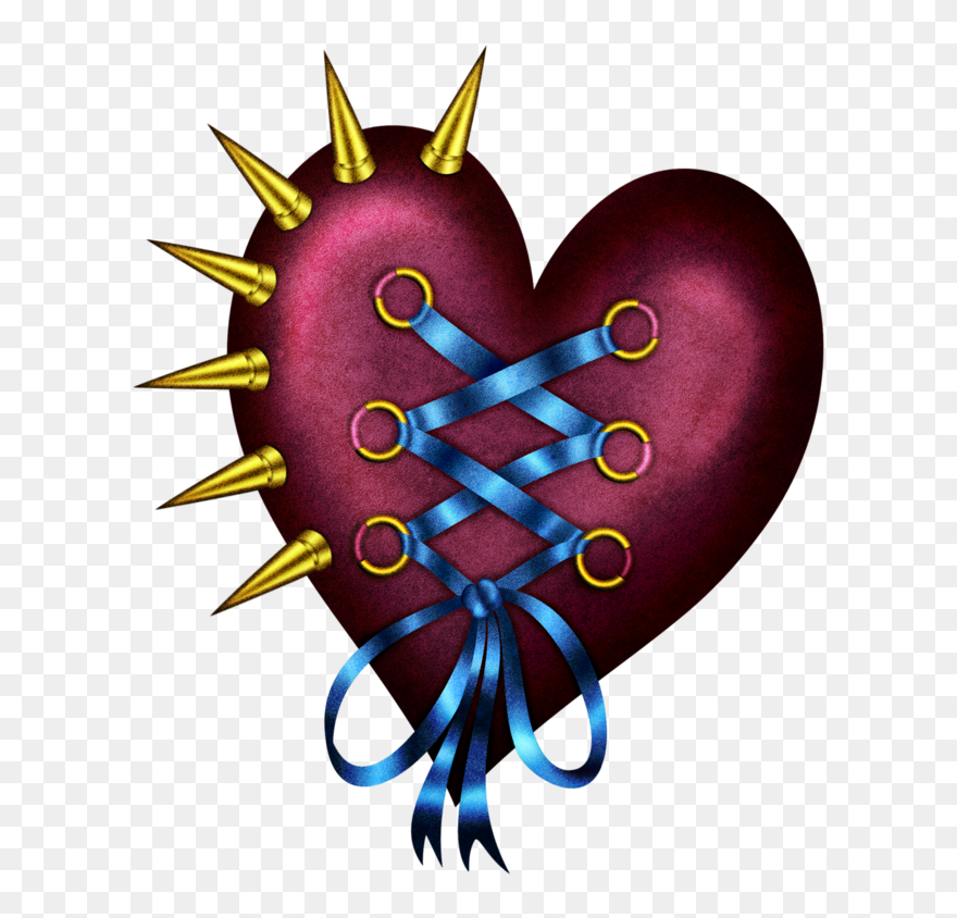 Gothic I Love You Hearts Clipart