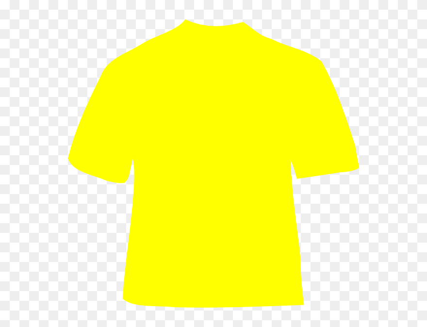 Yellow Shirt Clip Art At Clker - Plain Yellow Shirt Front - Png Download