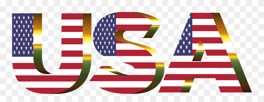 Flag Of The United States United States Flag Code Clip - Usa Word Transparent Background - Png Download