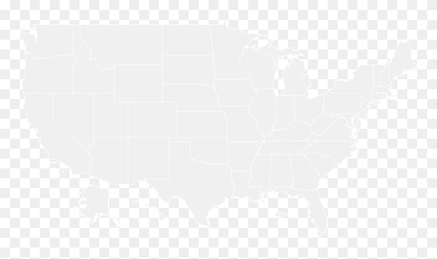 United States Map Us Map With Cities Us Map Black - United States Map White Png Clipart