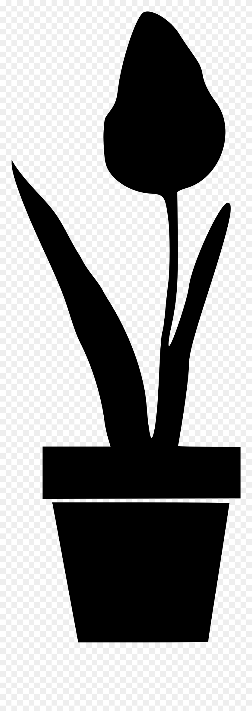 Potted Plant 2 Clip Arts - Potted Plant Png Silhouette Transparent Png