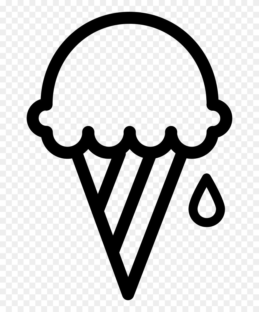 Ice Cream Cone Outline - Symbols Of Ice Cream Clipart