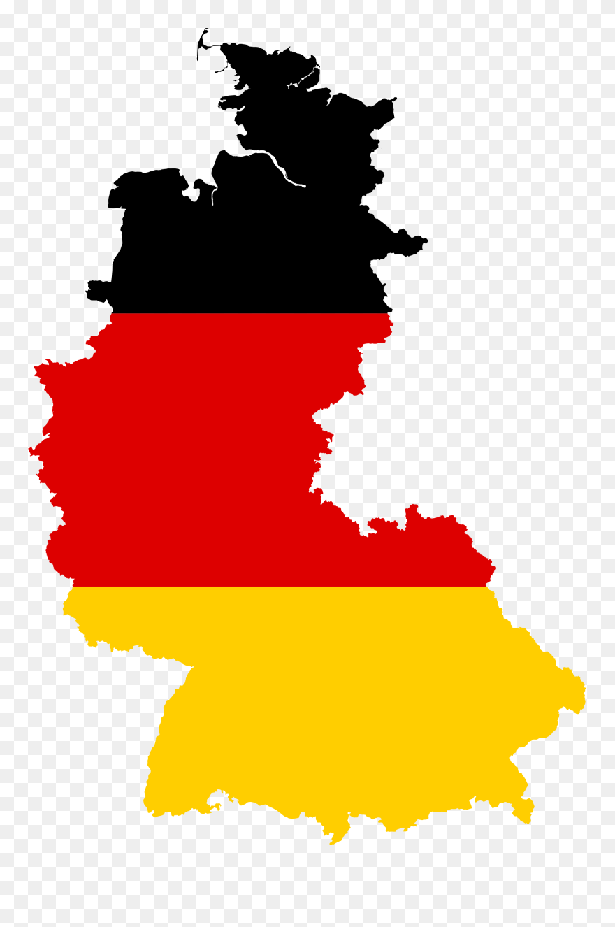 Transparent German Flag Png - East Germany And West Germany Flag Clipart