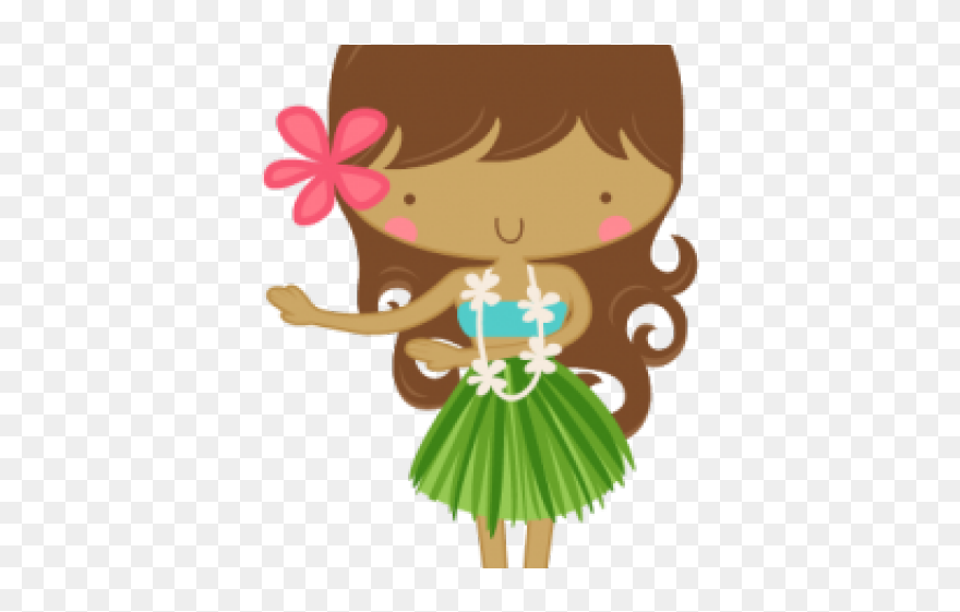 Free Hula Girl Clipart - Cute Hawaiian Girl Clipart - Png Download