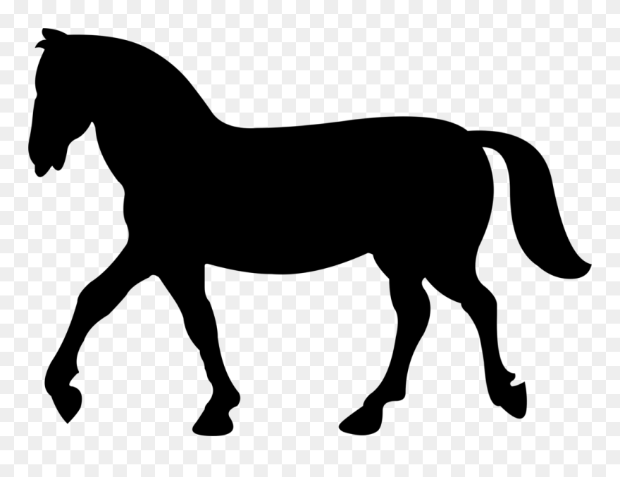 Silhouette Clipart Horse - Clipart Horse Transparent Background - Png Download