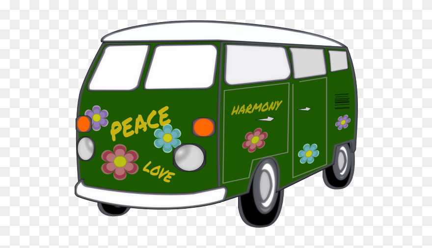 Hippy Van - Transparent Van Clipart - Png Download