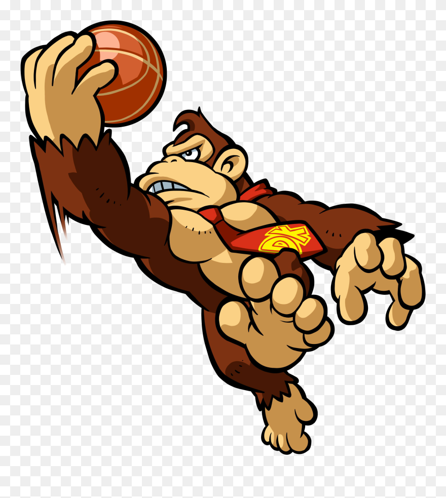 Donkey Basketball Clipart - Mario Hoops 3 On 3 Donkey Kong - Png Download