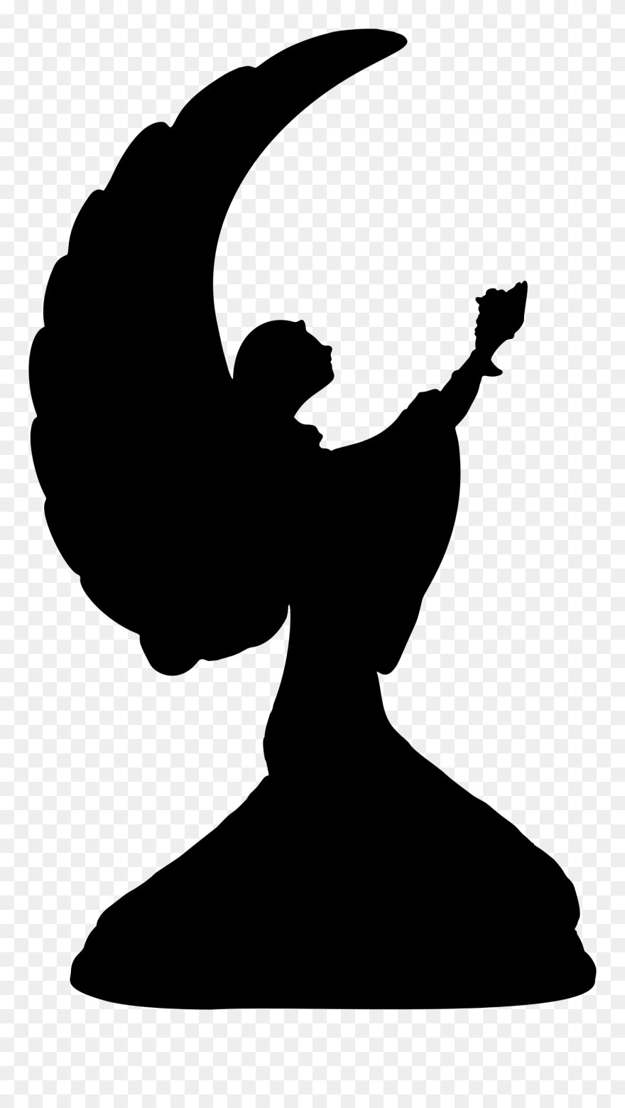 Money Clipart Silhouette Jpg Freeuse Library Angel - Angel Silhouette Png Transparent Png