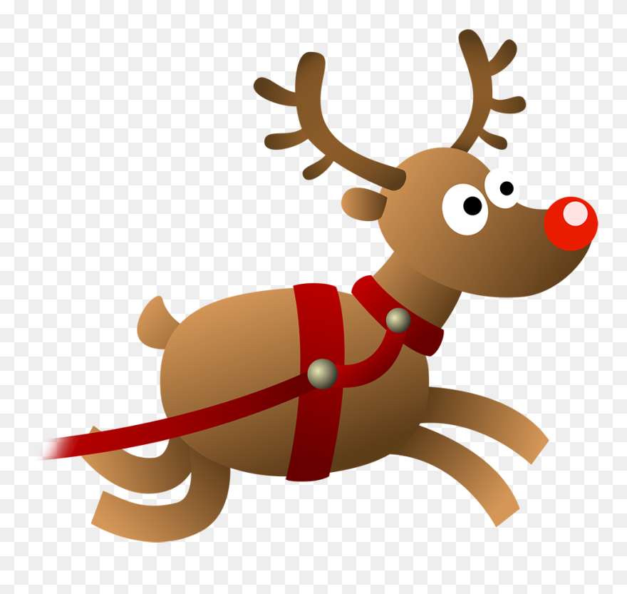 Clipart Reindeer Small Reindeer, Clipart Reindeer Small - Clipart Santa Reindeer - Png Download