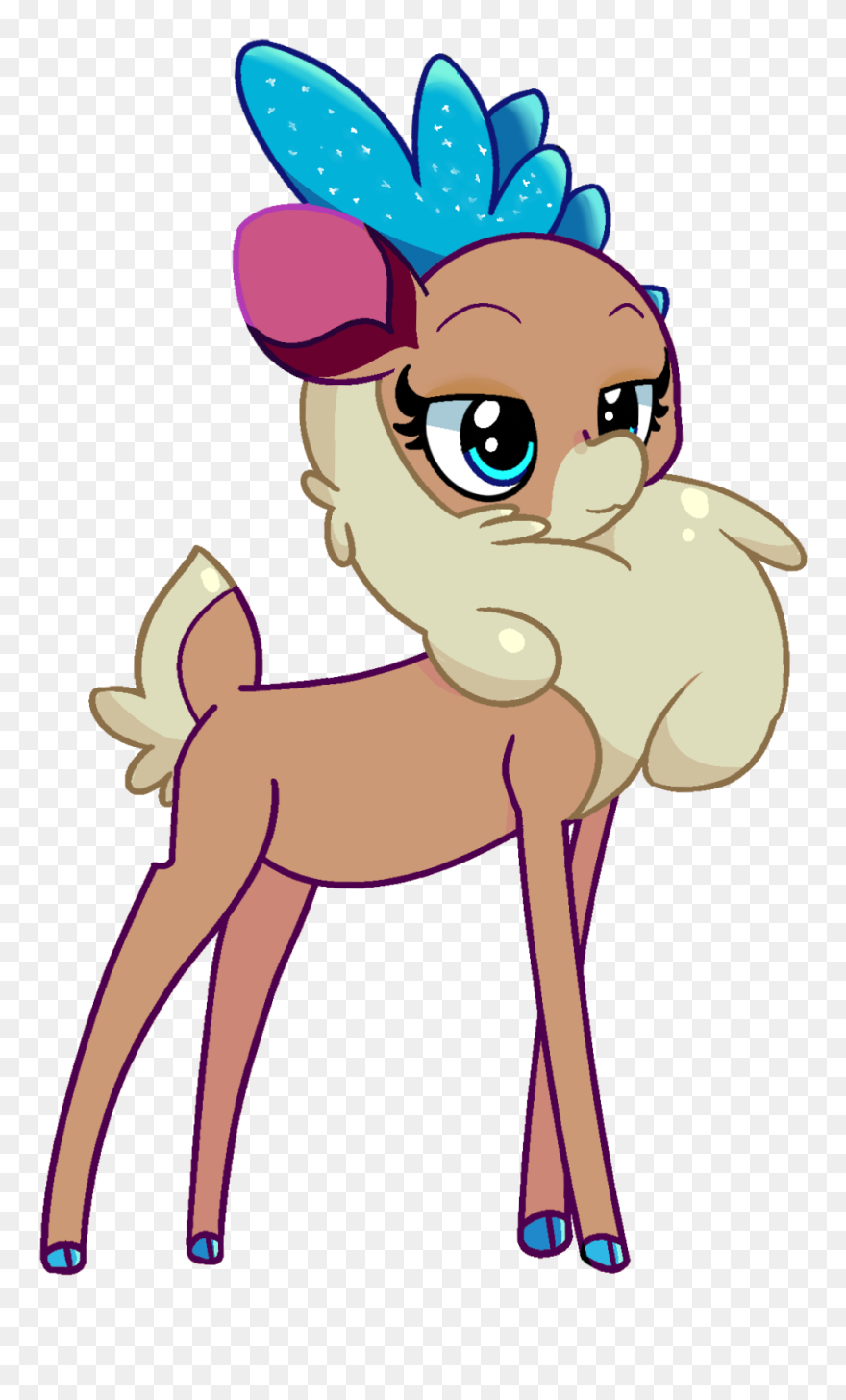 Clipart Reindeer Female Reindeer - Female Reindeer Clipart - Png Download