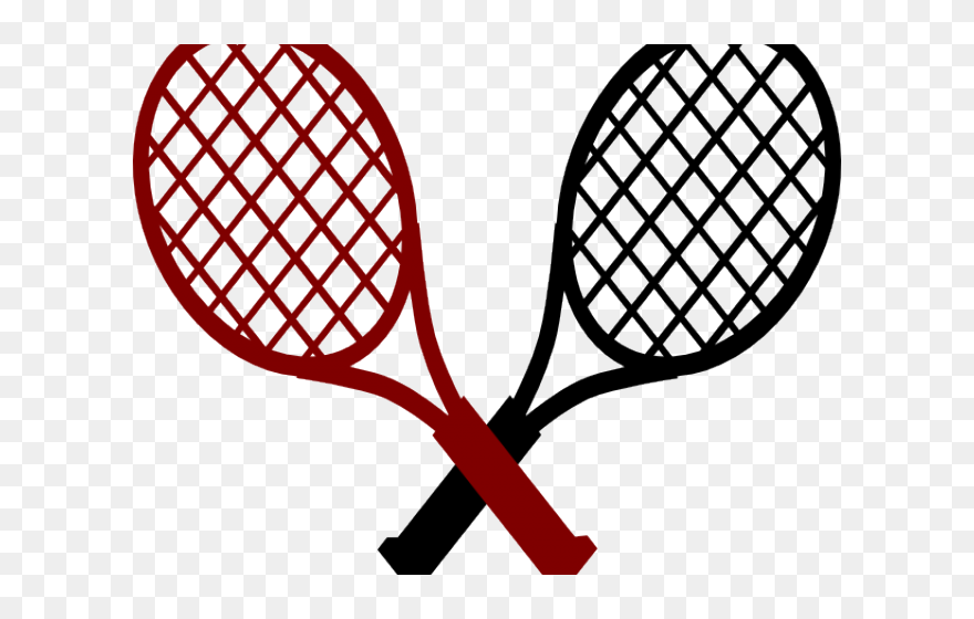 Smash Clipart Tennis - Crossed Tennis Rackets Clip Art - Png Download