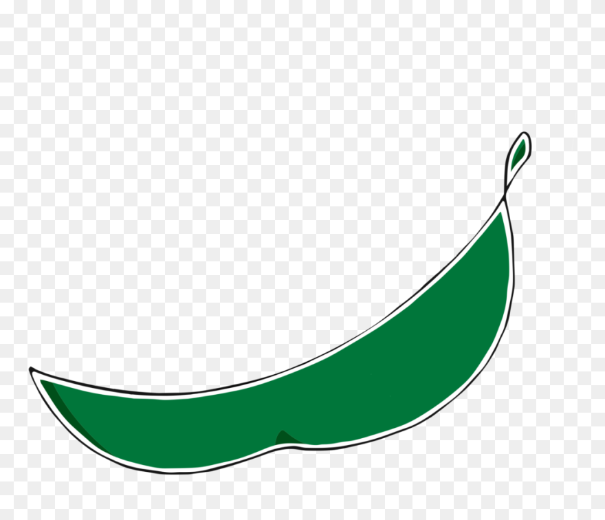 A Cartoon Graphic Of An Empty Pea Pod Clipart