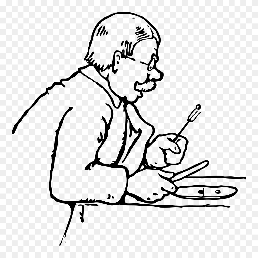 Eating A Pea - Person Eating Drawing Clipart