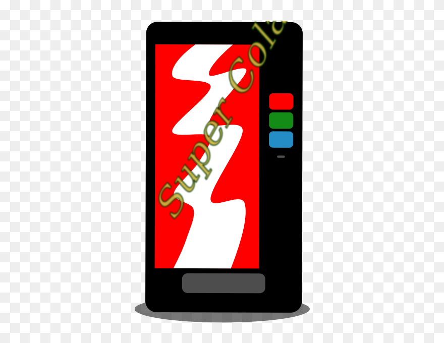 Vending Machine Vector Image - Smartphone Clipart