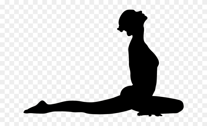 Yoga Silhouette Asana Clip Art - Silhouette Clipart Yoga - Png Download