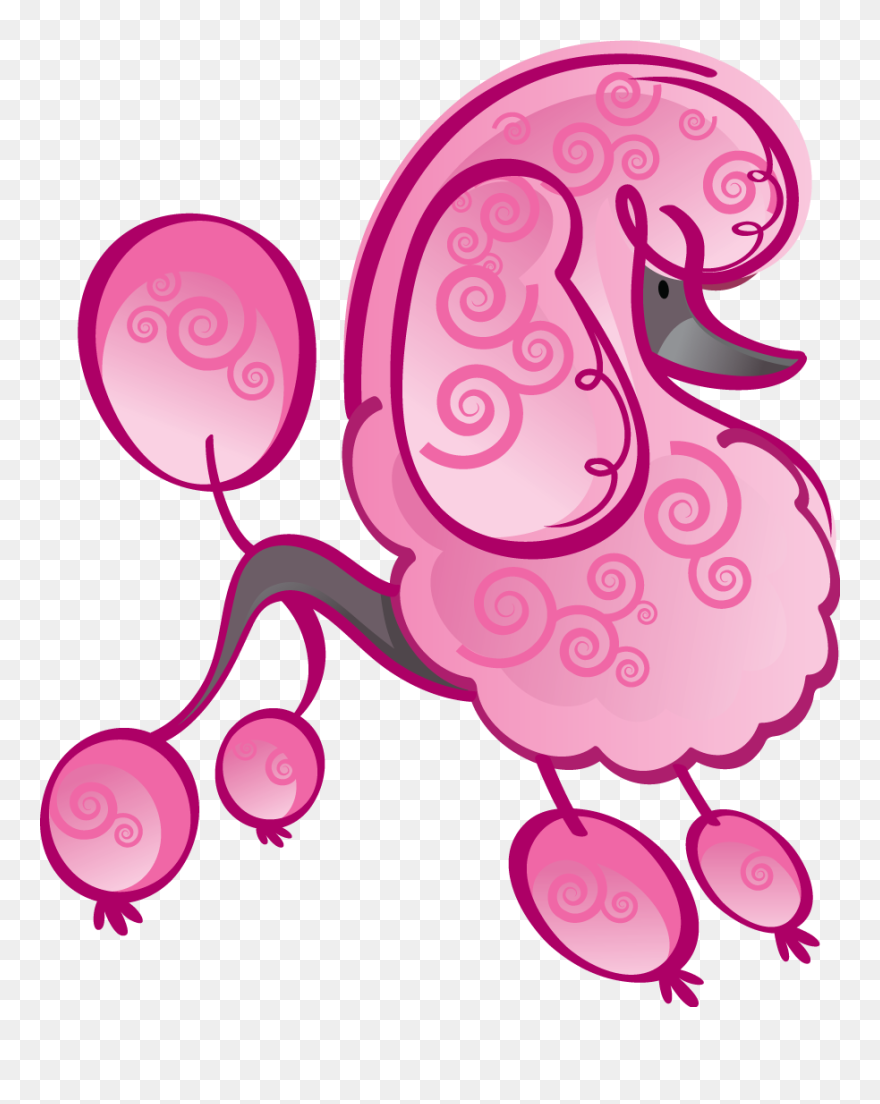 Oahu Mobile Grooming Pink Poodle Clipart