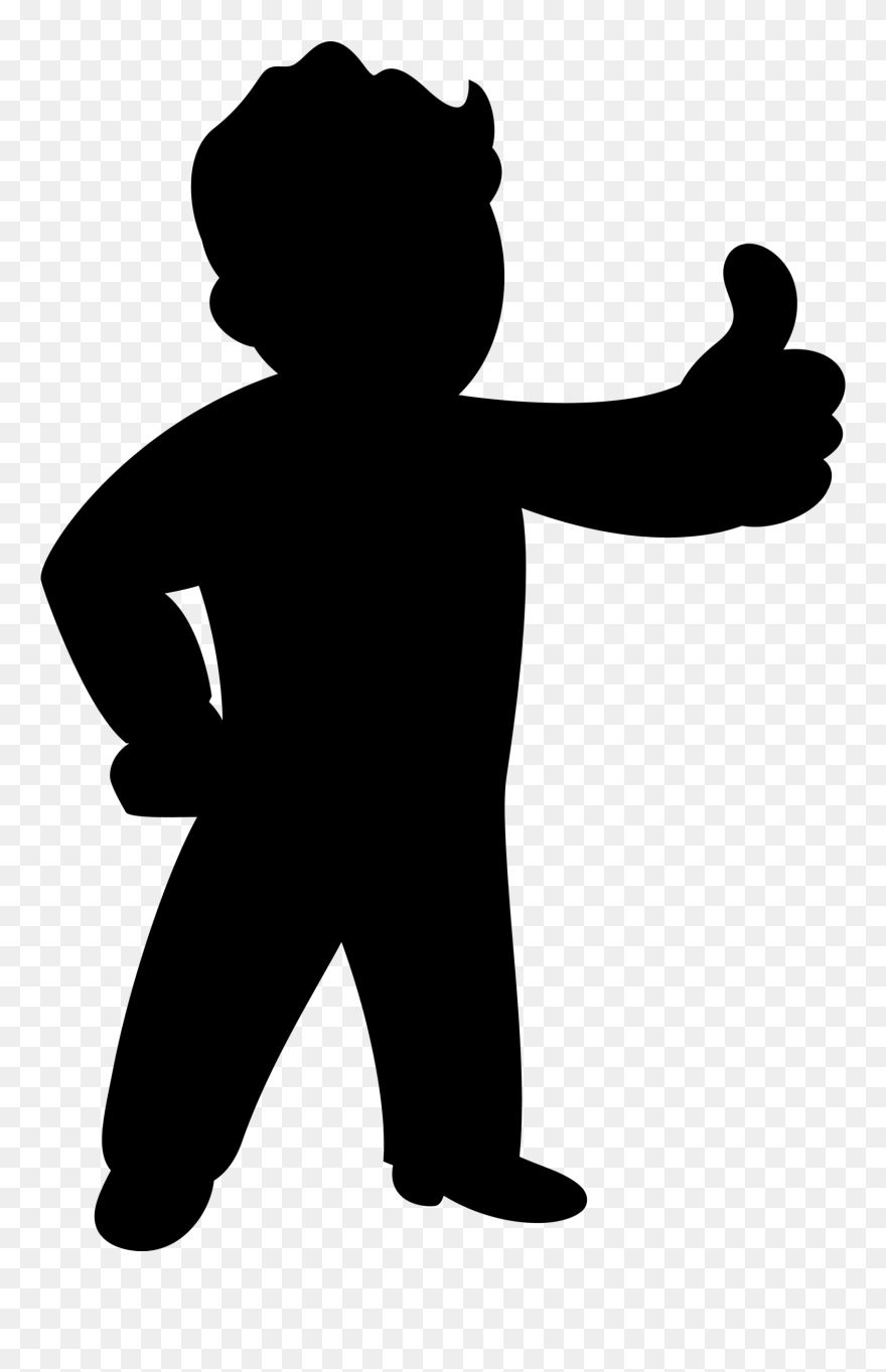 Fallout Keyring Vault Boy Video Games Leyendas & Videojuegos - Boy Silhouette Transparent Background Clipart